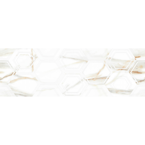 Keros Ardenza Hexa Mate 30×90 λευκό ανάγλυφο ματ πλακάκι τοίχου